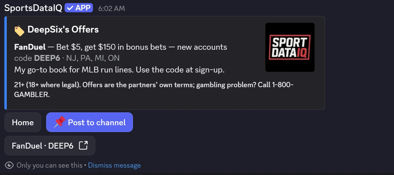 /offers reply in Discord