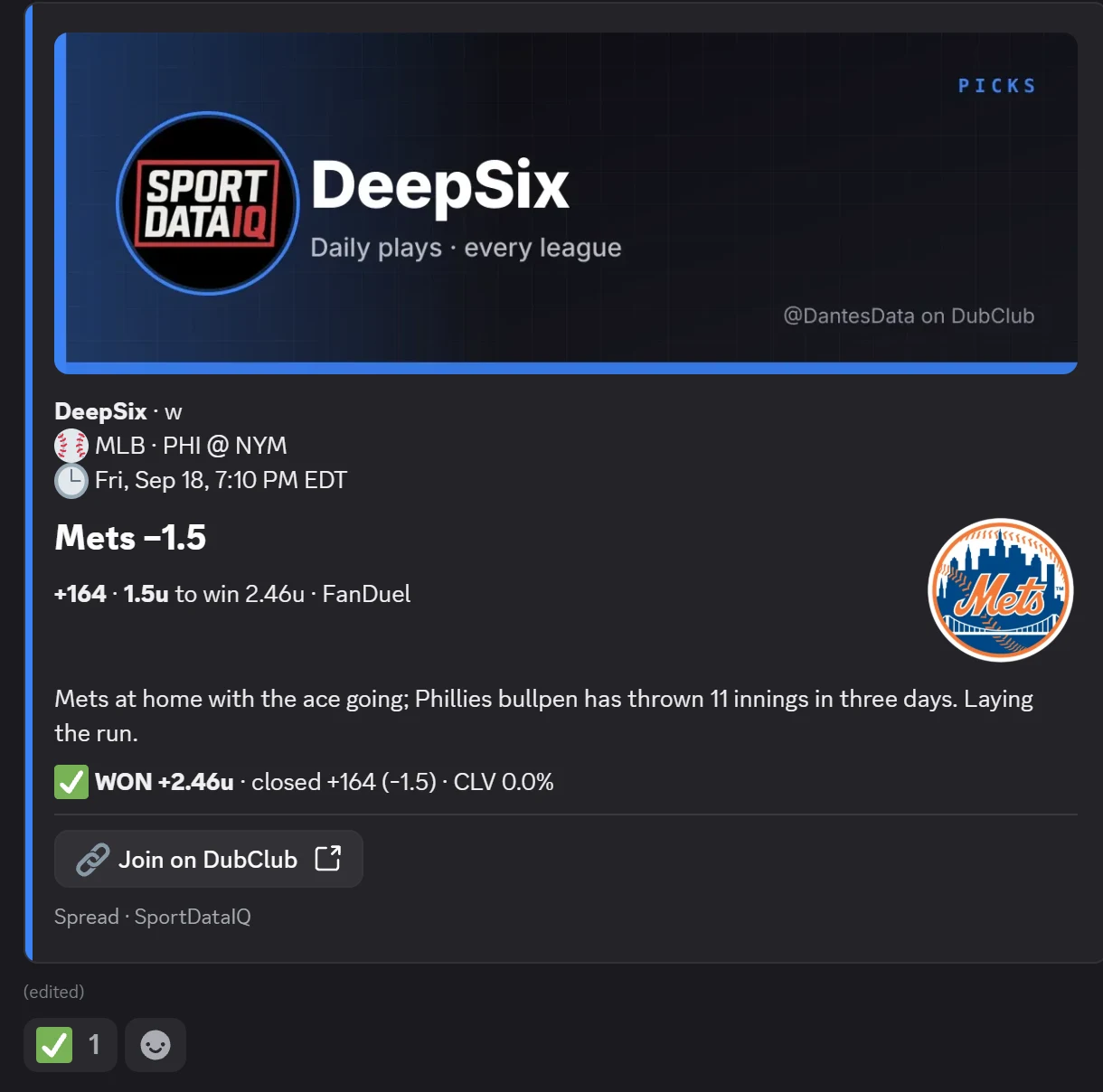 A graded pick card